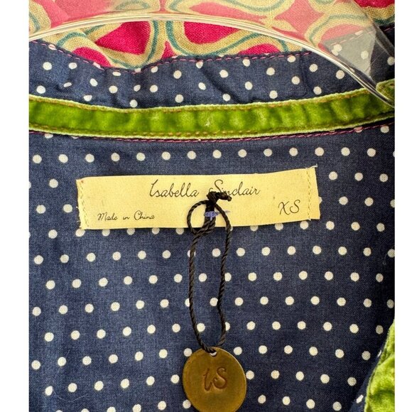 Isabella Sinclair Pink Geometric Print Button-Front Blouse | XS - Picture 4 of 8